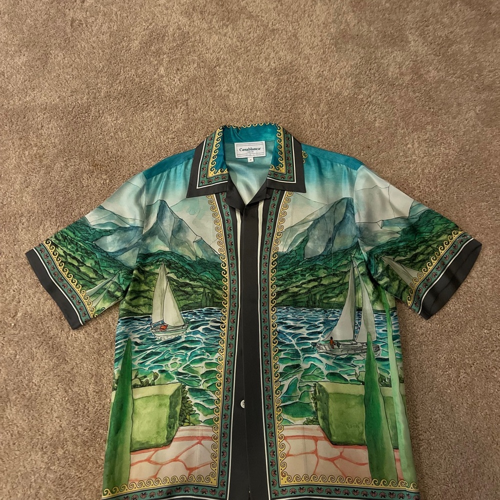CASABLANCA SILK SHIRT *Lake View Silk x Browns Collab **Authentic**